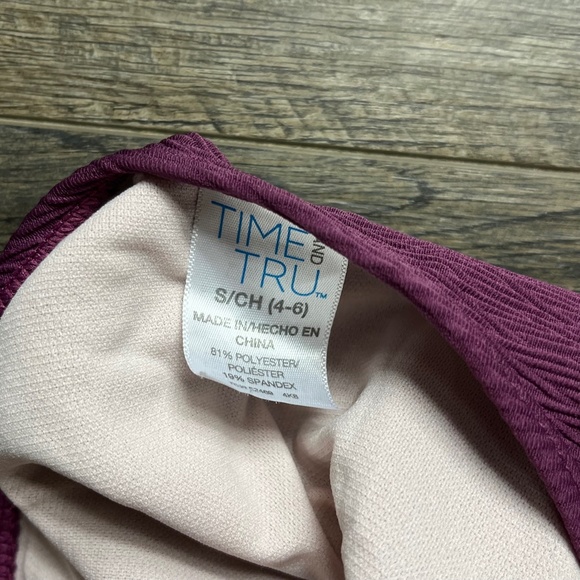 Time and Tru Purple Swim Suit One Piece ((size Small)) - Picture 4 of 5